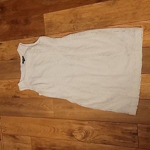 White lace dress midi